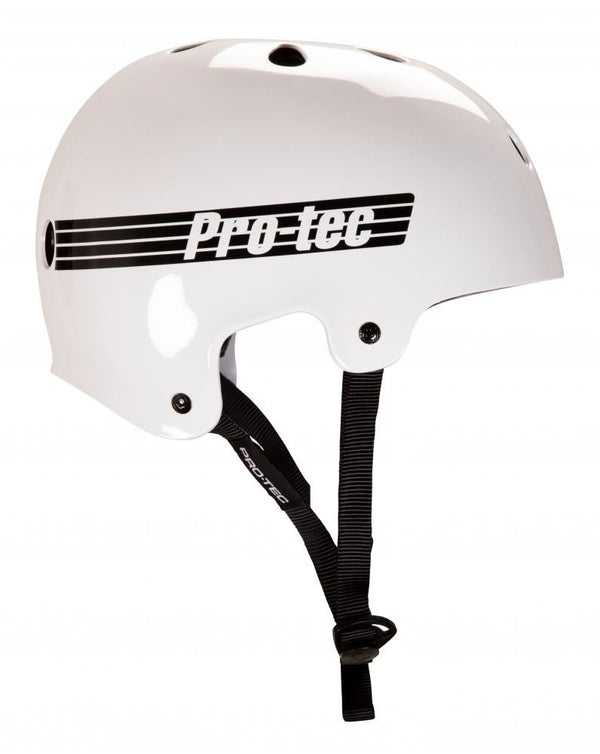 Pro-Tec Helmet Old School Cert - Gloss White - Skatewarehouse.co.uk
