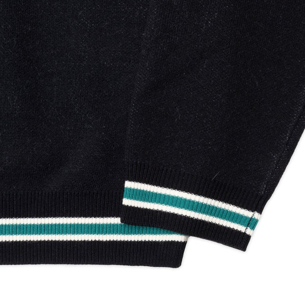 Pass~Port Antler Knit Sweater (Black / Teal) - L