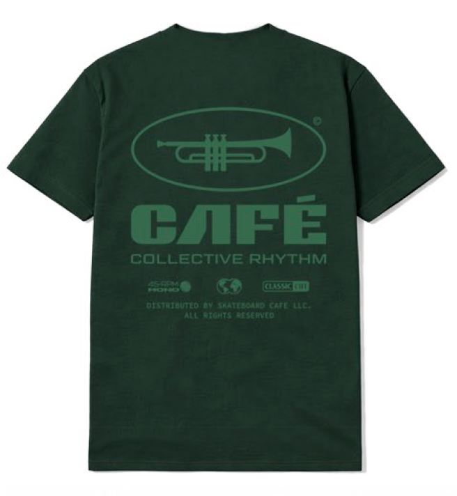 Skateboard Cafe Collective Rhythm Tee (Forest Green)