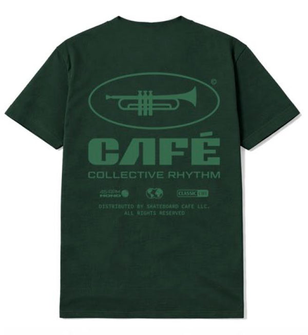 Skateboard Cafe Collective Rhythm Tee (Forest Green)