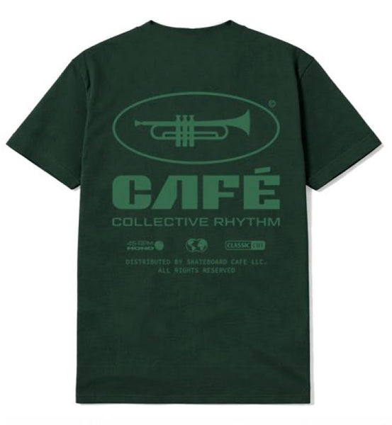 Skateboard Cafe Collective Rhythm Tee (Forest Green)