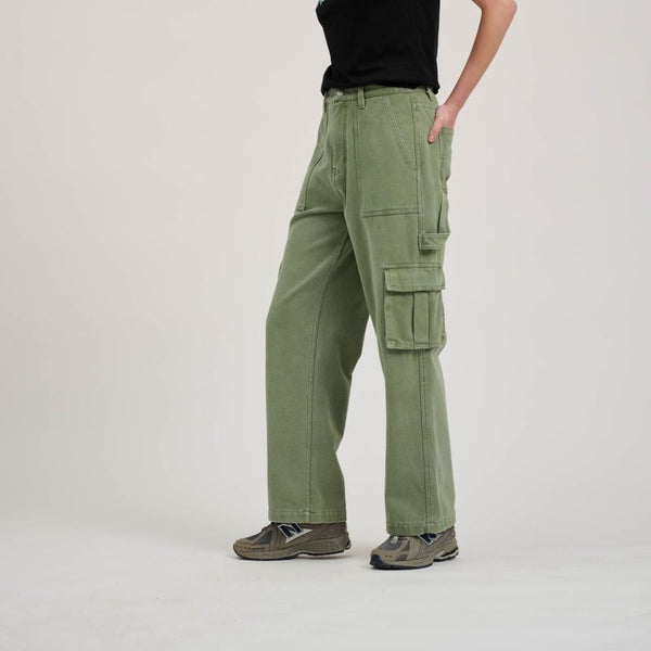 Santa Cruz Womens Pant Workers Cargo Pant - Pale Sage Wash - Skatewarehouse.co.uk