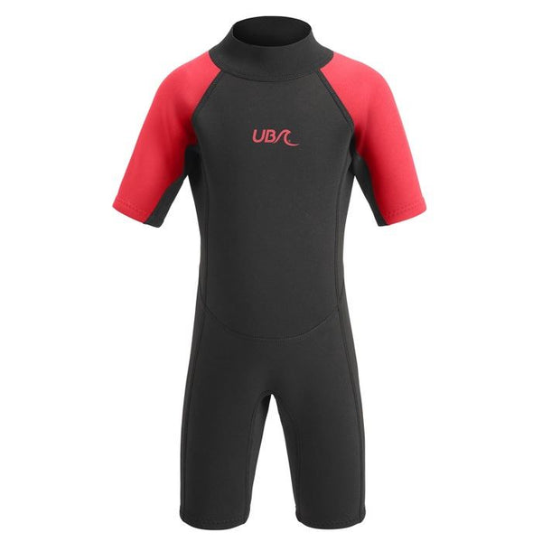 Sharptooth Kids Short Length Wetsuit - Red