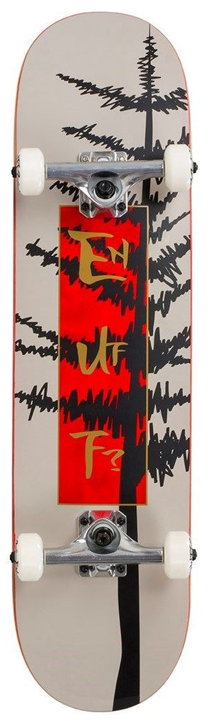 Enuff Evergreen Tree Complete Skateboard - Warm Grey Red - 8.0" - Skatewarehouse.co.uk