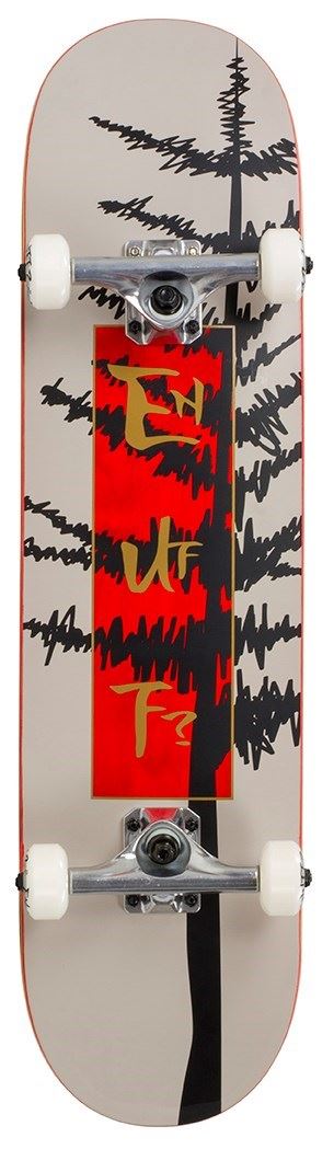 Enuff Evergreen Tree Complete Skateboard - Warm Grey Red - 8.0