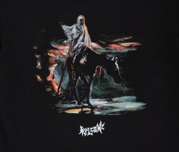 Welcome Skateboards Horseman Boxy Printed Tee (Black) - XL