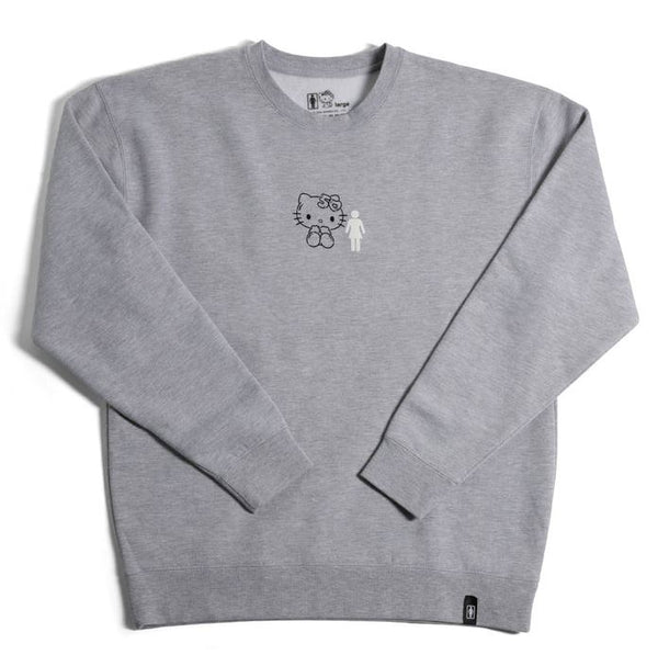 Girl Hello Kitty 50th Partners Crew Athletic Heather - Skatewarehouse.co.uk