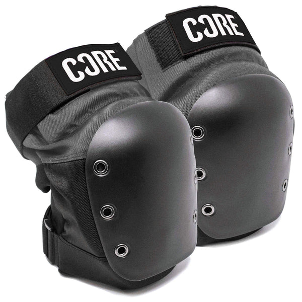 CORE Protection Street Pro Skate Knee Pads - Black / Grey - XS