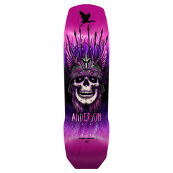 Powell Peralta Andy Anderson • Heron Skull • 9.13" 7-Py Construction • Pink Foil Skateboard Deck - 9.125"