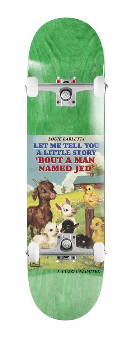 Jacuzzi Unlimited Louie Barletta Storybook EX7 Green x Venom Custom Complete Skateboard - 8.25