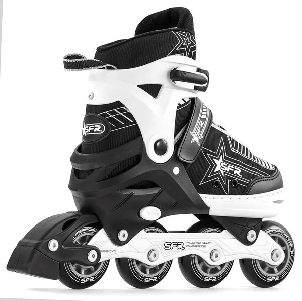 SFR Pulsar Adjustable Children's Inline Skates - Silver - Skatewarehouse.co.uk