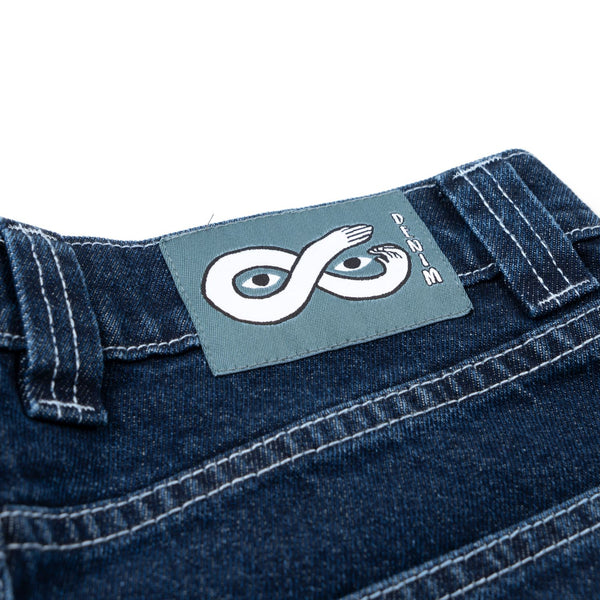 Magenta OG Denim Pants Stitch Blue Denim - Skatewarehouse.co.uk