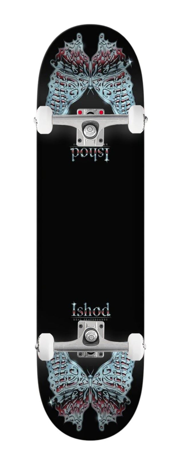 Real Ishod Mariposa Chrome Redux - Twin Tail - Dbx (Black) x Venom Custom Complete Skateboard - 8.3