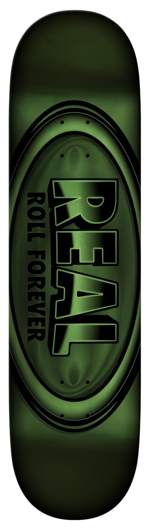 Real Dbx Team - Oval - Full (Green) Skateboard Deck - 8.5