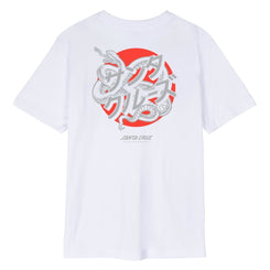 Santa Cruz Womens T-Shirt Serpent Japanese Dot - White