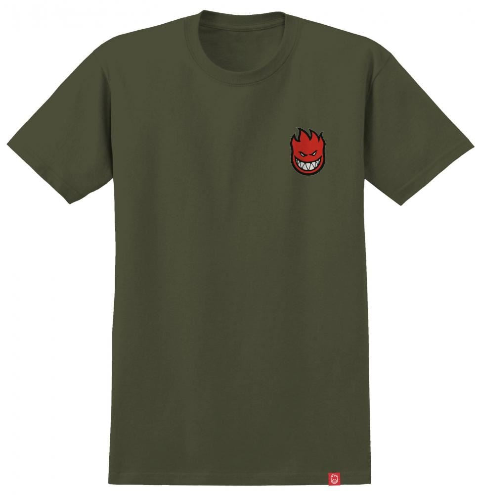 Spitfire T-Shirt Lil Bighead Fill - Green / Red / Black - Skatewarehouse.co.uk