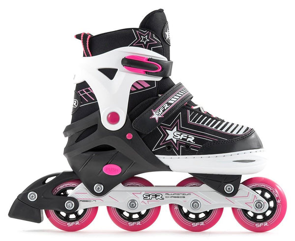 SFR Pulsar Adjustable Children's Inline Skates - Pink - Skatewarehouse.co.uk