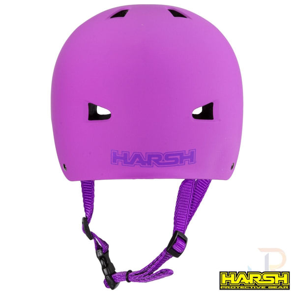 Harsh ABS Helmet - Pastel Pink with Purple Straps