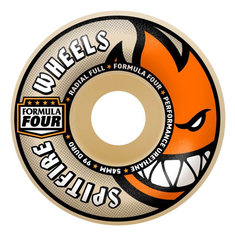 Spitfire Formula Four Skateboard Wheels 99 Radial Full - Natural - Skatewarehouse.co.uk