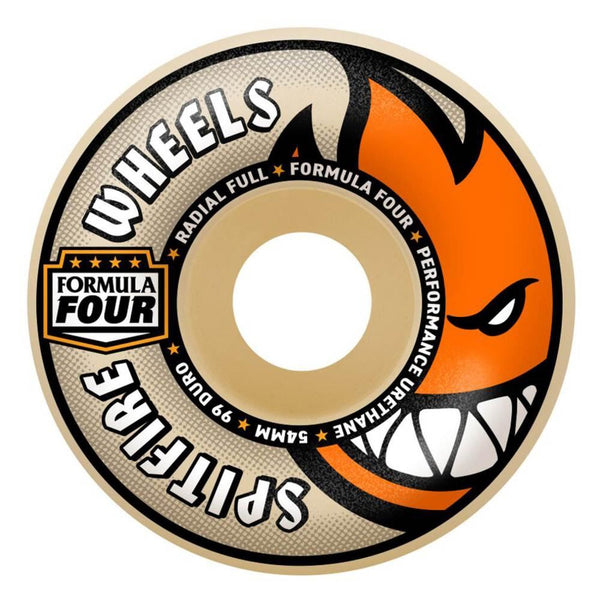 Spitfire Formula Four Skateboard Wheels 99 Radial Full - Natural - Skatewarehouse.co.uk