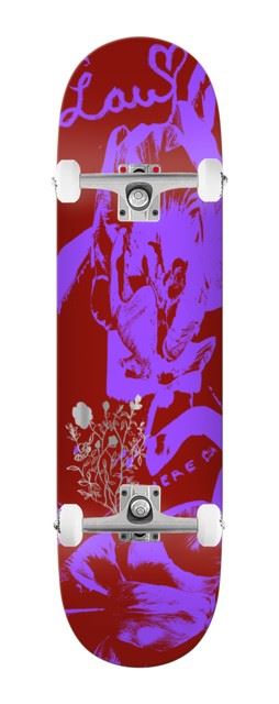There Lau Willems Bloom Red Full (Maroon) x Venom Custom Complete Skateboard - 8.25"