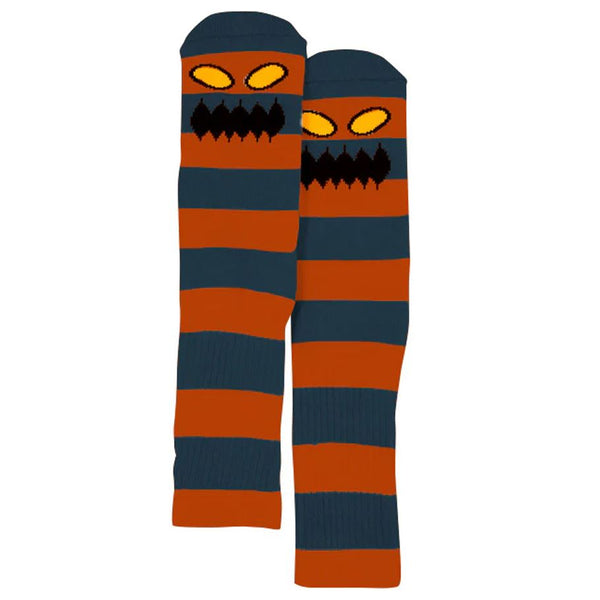 Toy Machine Monster Big Stripe Sock Dark Orange