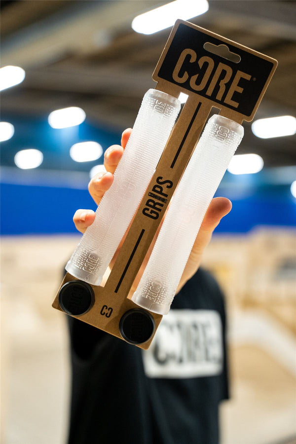 CORE Skinny Boy Handlebar Grips Soft 170mm – Clear - Skatewarehouse.co.uk