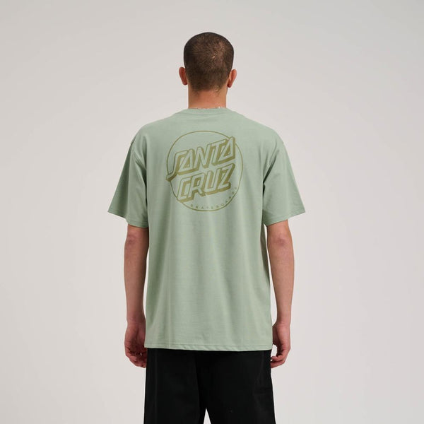 Santa Cruz T-Shirt Tonal Opus Dot Stripe T-Shirt - Moon Rock - Skatewarehouse.co.uk