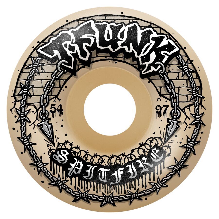 Spitfire F4 97Du T-Funk Raw Radial Full (Natural) Skateboard Wheels - 54mm