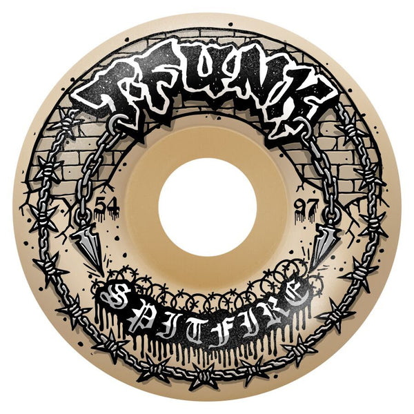 Spitfire F4 97Du T-Funk Raw Radial Full (Natural) Skateboard Wheels - 54mm