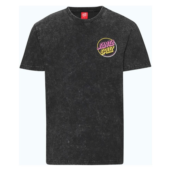Santa Cruz T-Shirt Opus In Colour T-Shirt - Black Acid Wash - Skatewarehouse.co.uk