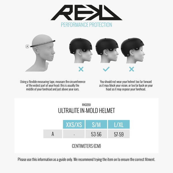 REKD Ultralite In-Mold Skateboard Helmet - Blue - Skatewarehouse.co.uk