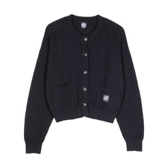 Santa Cruz Women Knit Cardigan Wharf Knit Cardigan - Black - Skatewarehouse.co.uk