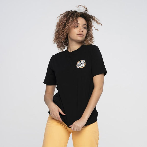 Santa Cruz Womens T-Shirt Orchard Dot T-Shirt - Black - Skatewarehouse.co.uk