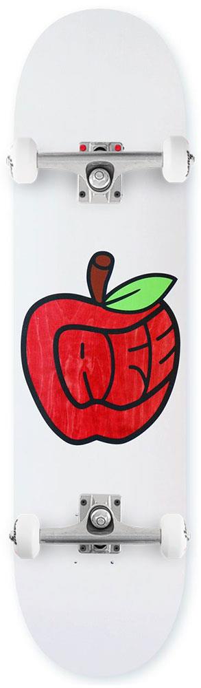 Skateboard Cafe Pink Lady (White/Red Stain) x Venom Custom Complete Skateboard - 8.0" - Skatewarehouse.co.uk