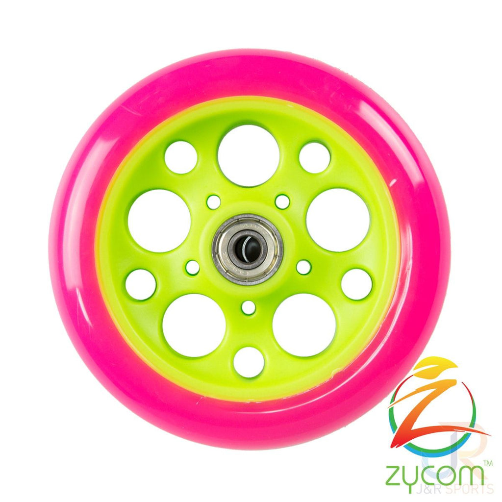 Zycom - 125mm Front - Pink / Lime Scooter Wheel (Single)