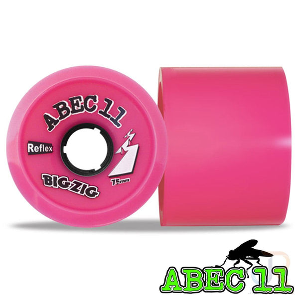 ABEC 11 - Reflex Bigzigs - Lemon - 75 / 83A - Set 4 Skateboard Wheels - 75mm
