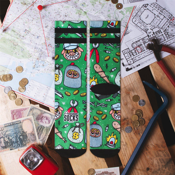 American Socks Heist Havoc - Mid High Socks