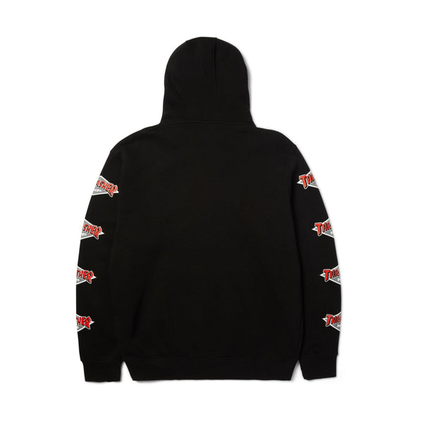 HUF x Thrasher Logo PO Hoodie (Black) - S