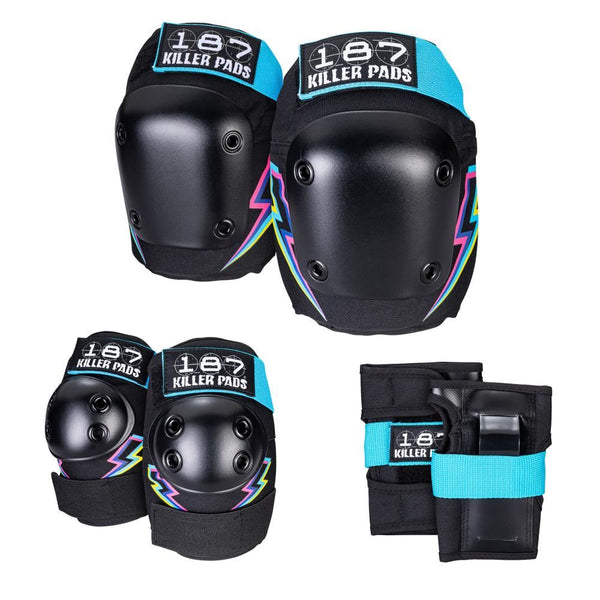 187 killer Pads Jr. Six Pack Set Electric Bolt - Multi - Skatewarehouse.co.uk