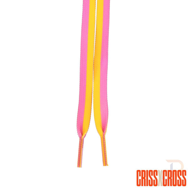 Criss Cross X Derby Laces - Duo - Pink / Yellow - 90