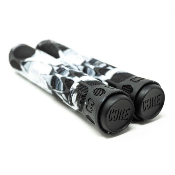 CORE Pro Handlebar Grips, Soft 170mm - Slate (White/Black) - Skatewarehouse.co.uk