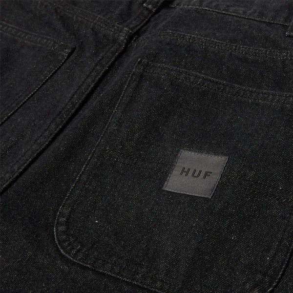 HUF Classic H Double Knee Denim Short (Black Denim)
