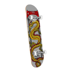 Powell Peralta Steve Cab 'Chinese Dragon' Metallic Silver Complete Skateboard - 7.75"