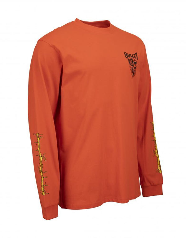Santa Cruz Longsleeve T-Shirt Bullet 66 L/S T-Shirt - Red Glow - Skatewarehouse.co.uk