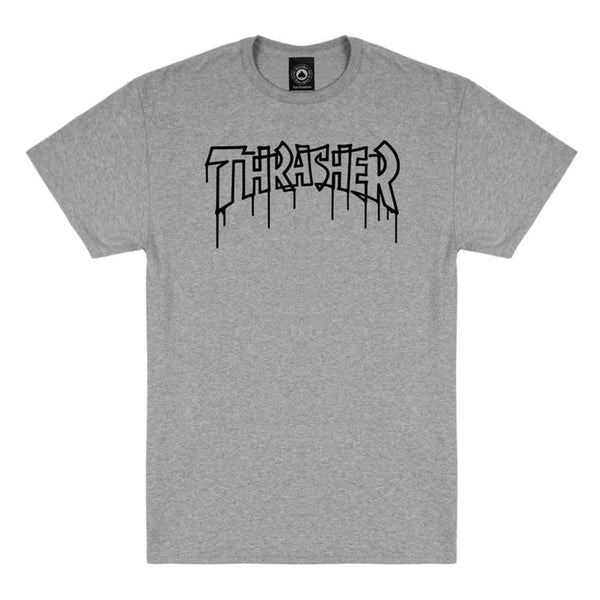 Thrasher T-Shirt One-Liner - Sport Grey - Skatewarehouse.co.uk