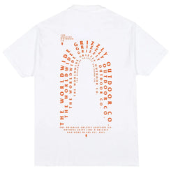 Grizzly Blue Print Tee White - Skatewarehouse.co.uk