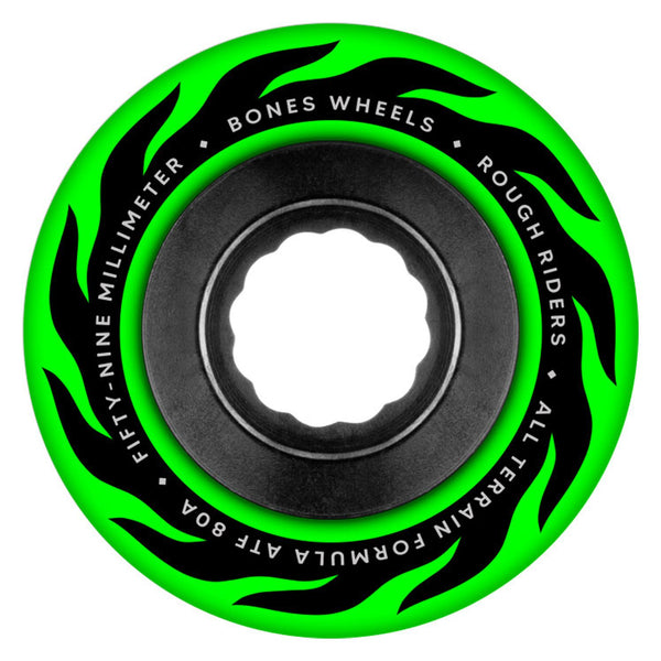 BONES™ Rough Riders • Eternal Flame • ATF • • 80A • Green - Skatewarehouse.co.uk