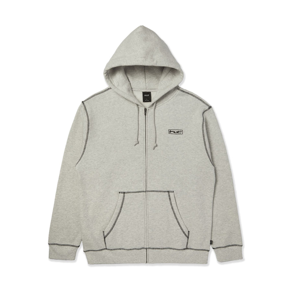 HUF Stretch F / Z Hoodie (Ash) - M