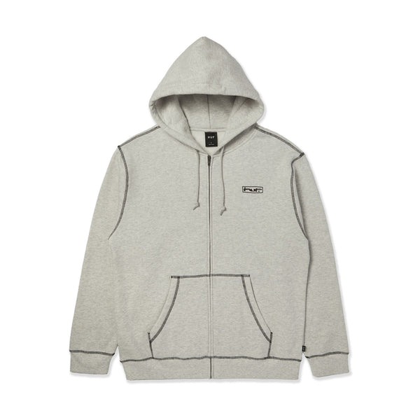 HUF Stretch F / Z Hoodie (Ash) - M